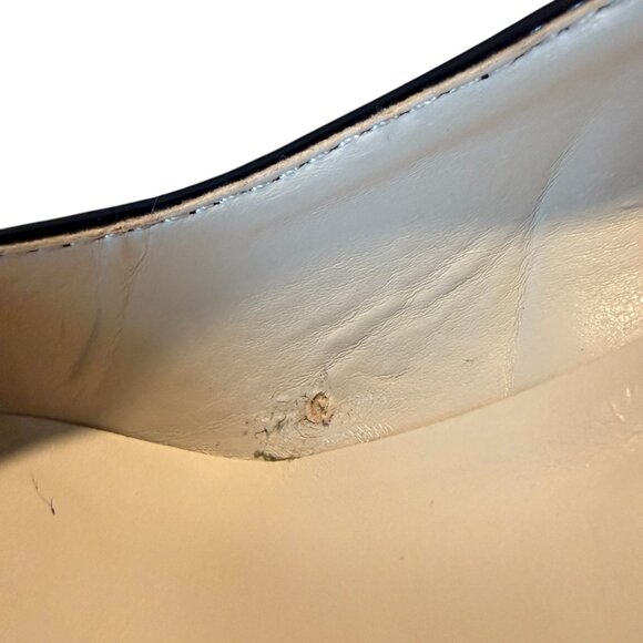 CL By Laundry shiny black slip on wedges dress shoes women's size 6 1/2 - Picture 12 of 12